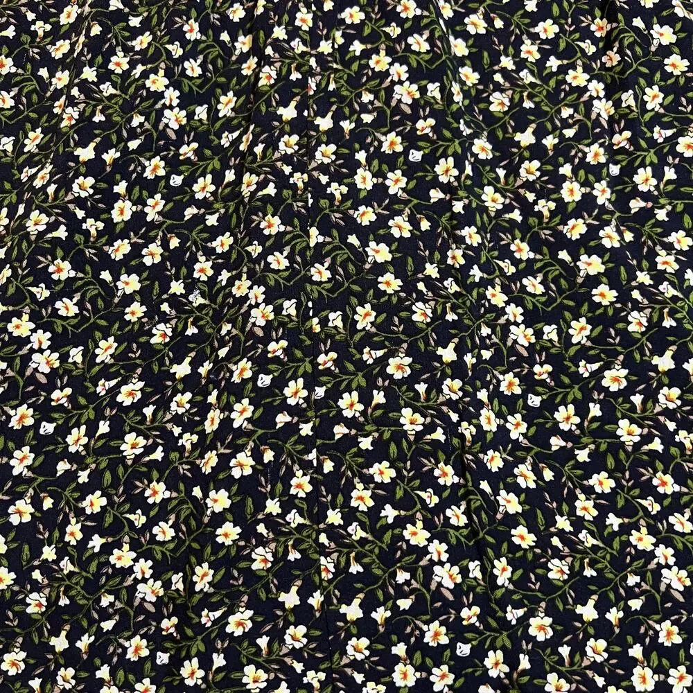Dream Of Me V-Neck Floral Babydoll Mini Dress Size Large Cap Sleeve Y2K Festival - Picture 7 of 11